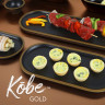 Elite Global Solutions - Kobe 20.25" Oval Bowl Lid W/ Gold Rim Decal (3 Per Case) - B250200-GLDB