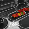 Elite Global Solutions - Kobe 12.6" x 5.8" Oval Plate W/ Silver Rim Decal (6 Per Case) - B251127-SLVB