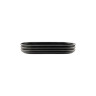 Elite Global Solutions - Kobe 10.25" x 4.75" Oval Plate W/ Silver Rim Decal (6 Per Case) - B252102-SLVB