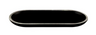 Elite Global Solutions - Kobe 10.25" x 4.75" Oval Plate W/ Silver Rim Decal (6 Per Case) - B252102-SLVB