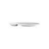 Elite Global Solutions - Hermosa 10.3" x 9.1" Gray Marble Chip & Dip Plate (6 Per Case) - B598118-GYM