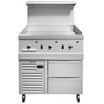 Vulcan - Endurance 36" Natural Gas Range w/ Griddle & Refrigerated Base - 36R-36GTN