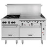 Vulcan - Endurance 60" Natural Gas Range w/ 4 Burners, 36" Griddle & 2 Ovens - 60SS-4B36GTN
