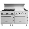 Vulcan - Endurance 72" Natural Gas Range w/ 6 Burners, 36" Griddle & 1 Standard & Convection Oven - 72SC-6B36GTN