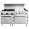Vulcan - Endurance 72" Liquid Propane Range w/ 6 Burners, 36" Griddle & 1 Standard & Convection Oven - 72SC-6B36GTP