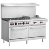 Vulcan - SX Series 60" Natural Gas Range w/ 6 Burners, 24" Griddle & 2 Ovens - SX60F-6B24G