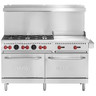 Vulcan - SX Series 60" Liquid Propane Range w/ 6 Burners, 24" Griddle & 2 Ovens - SX60F-6B24G