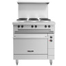 Vulcan - EV Series 36" Electric Range 208V w/ 6 French Plates & Oven - EV36S-6FP-208