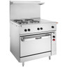 Vulcan - EV Series 36" Electric Range 208V w/ 4 French Plates, 1 Hot Top & Oven - EV36S-4FP1HT-208