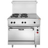 Vulcan - EV Series 36" Electric Range 240V w/ 4 French Plates, 1 Hot Top & Oven - EV36S-4FP1HT-240