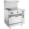 Vulcan - EV Series 36" Electric Range 480V w/ 2 French Plates, 2 Hot Tops & Oven - EV36S-2FP2HT-480