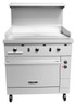 Vulcan - EV Series 36" Electric Range 480V w/ 36" Griddle & Oven - EV36S-36G-480