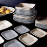 Elite Global Solutions - Della Terra Stoneware Square 45 oz Granite Stone Irregular Square Bowl (6 Per Case) - D10BST-GSD