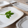 Elite Global Solutions - Della Terra Stoneware Square 45 oz Granite Stone Irregular Square Bowl (6 Per Case) - D10BST-GSD