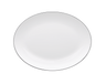 Elite Global Solutions - Viva 13” x 10.1” White W/ Black Trim Oval Plate (6 Per Case) - D2213L-W