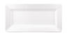 Elite Global Solutions - Pebble Creek Square 18” x 9” White Rectangular Pebble Tray (6 Per Case) - M918RR-W