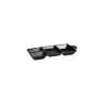 Elite Global Solutions - Ore 8.75” x 4.3" Black 4-Compartment Tray (6 Per Case) - JWT4C-B