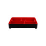 Elite Global Solutions - Karma 10.75” x 8.3" Red/Black Two-Tone Bento Box (3 Per Case) - JW11852T-BR