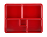 Elite Global Solutions - Karma 10.75” x 8.3" Red/Black Two-Tone Bento Box (3 Per Case) - JW11852T-BR