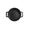Elite Global Solutions - Illogical 20 oz Black Mini Pot w/ Dual 3/4″ Handles & Lid (6 Per Case) - JWB63-B