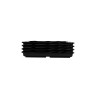 Elite Global Solutions - Edge 14" x 13" Black Rectangular Organic Tray (4 Per Case) - M1314-B