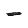 Elite Global Solutions - Edge 14" x 6.5" Black Rectangular Organic Tray (6 Per Case) - M614-B