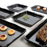 Elite Global Solutions - Edge 8.6" Black Square Organic Tray (6 Per Case) - M858-B