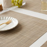 Chilewich - 12" x 16" Linen Microban Woven Vinyl Mini Basketweave Table Mat