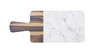 Elite Global Solutions - Sierra 12" x 7" Hickorywood Carrara Marble Rectangular Serving Board W/ 4.5" Handle (6 Per Case) - M127RCM-HWC