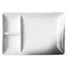 Cameo - Square 8" x 5" 3-Section Rectangular Divided Plate (24 Per Case) - 700-028