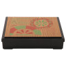 G.E.T - Fuji 10.6" x 8.2" Black & Red Two-Tone 5-Compartment Bento Box W/ Cover (12 Per Case) - 00219-F