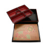 G.E.T - Fuji 10.6" x 8.2" Black & Red Two-Tone 5-Compartment Bento Box W/ Cover (12 Per Case) - 00219-F