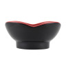 G.E.T - Fuji 3 oz Black & Red Two-Tone Petite Scallop Bowl (12 Per Case) - B-129-F