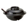 G.E.T - Fuji 16 oz Black & Red Two-Tone Bowl W/ Lid (24 Per Case) - B-720-BK