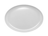 G.E.T - Siciliano 13.25″ x 9.5″ White Oval Coupe Plate (12 Per Case) - CS-6112-W