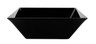 G.E.T - Siciliano 5.7 Qt Black Square Bowl (3 Per Case) - ML-248-BK
