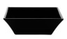 G.E.T - Siciliano 23 oz Black Square Bowl (12 Per Case) - ML-279-BK