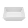 G.E.T - Siciliano 73 oz White Square Bowl (12 Per Case) - ML-281-W