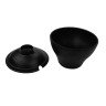 G.E.T - Nara 32 oz Black Round Ramen Bowl W/ Lid (12 Per Case) - B-400-BK