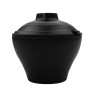 G.E.T - Nara 32 oz Black Round Ramen Bowl W/ Lid (12 Per Case) - B-400-BK