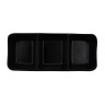 G.E.T - Nara 5.5 oz Black 3-Compartment Sauce/Appetizer Tray (24 Per Case) - SD-7600-BK