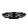 G.E.T - Milano 14" Black 6-Compartment Plate (12 Per Case) - APS-6-BK