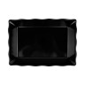 G.E.T - Milano 99 oz Black Rectangular Scalloped Tray (6 Per Case) - ML-88-BK