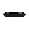 G.E.T - Milano 99 oz Black Rectangular Scalloped Tray (6 Per Case) - ML-88-BK
