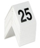 G.E.T - White/Black #1-25 Table Number Tents (3 Sets Per Case) - NUM-1-25