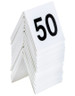 G.E.T - White/Black #26-50 Table Number Tents (3 Sets Per Case) - NUM-26-50