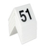 G.E.T - White/Black #51-75 Table Number Tents (3 Sets Per Case) - NUM-51-75