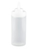 G.E.T - 16 oz Clear Wide Mouth Squeeze Bottle W/ Lid (36 Per Case) - SB-16-CL