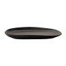 G.E.T - Riverstone 12" x 7.5" Dark Gray Oval Coupe Dinner Plate (12 Per Case) - CS-1275-DG