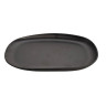 G.E.T - Riverstone 12" x 7.5" Dark Gray Oval Coupe Dinner Plate (12 Per Case) - CS-1275-DG